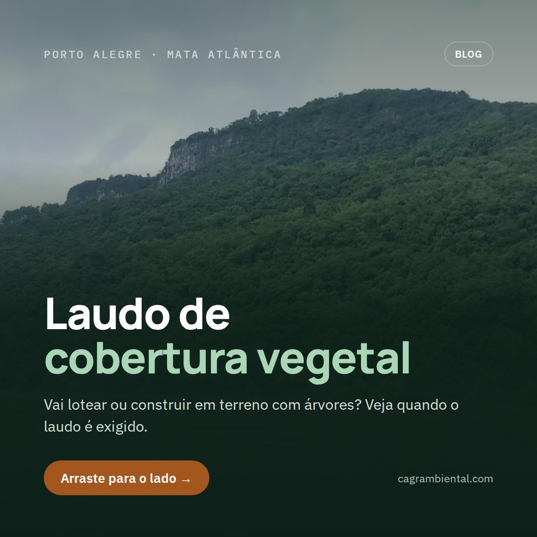 Laudo de cobertura vegetal em Porto Alegre
